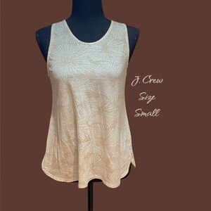 J. CREW WOMENS SIZE SMALL TANK IN CREAM AND BIEGE GENTLY WORN